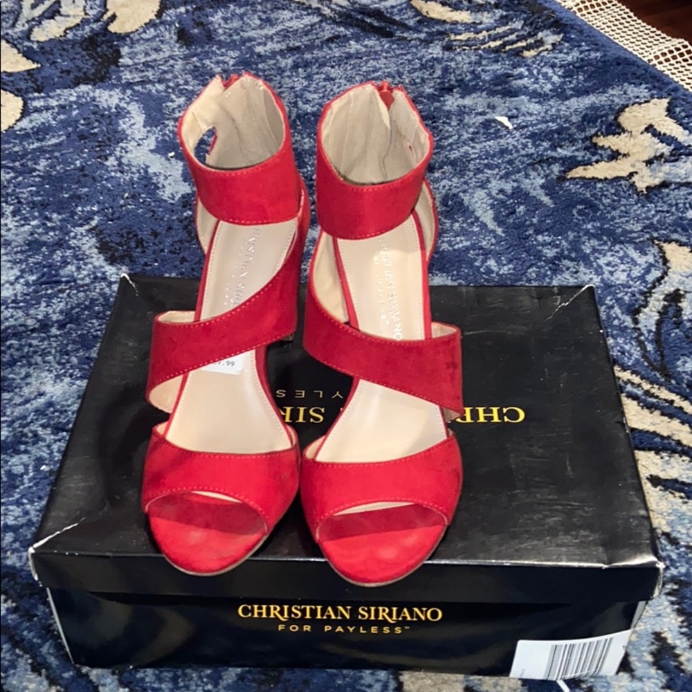 Christian Siriano red heels